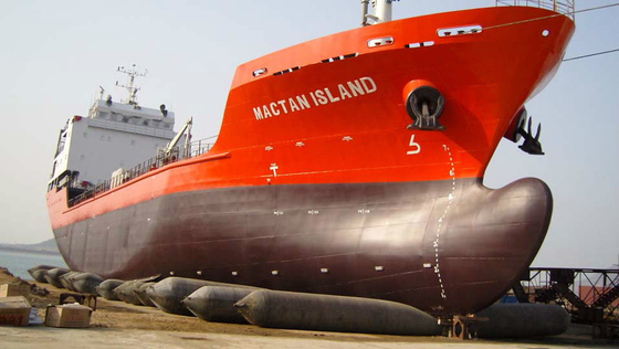 Basınç 0.05-0.25 MPA Denizli Kauçuk Hava Yastıkları Kalınlığı 6mm-20mm Katmanlar 4-9 Ağır Görevli İnşaat Tasarımı